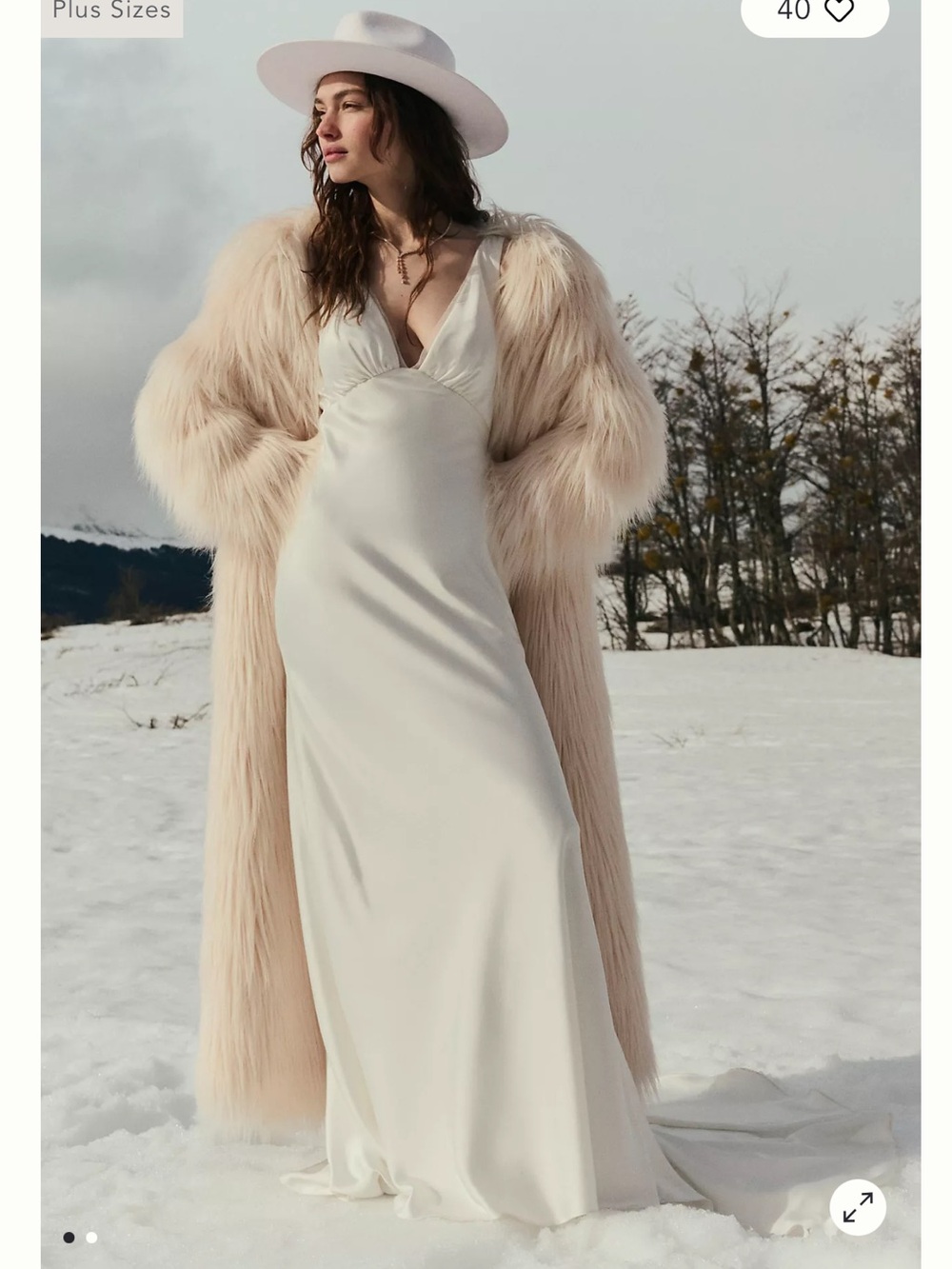 NWOT Watters Louisa V-Neck Satin Column
Wedding Gown from BHLDN / Anthropologie